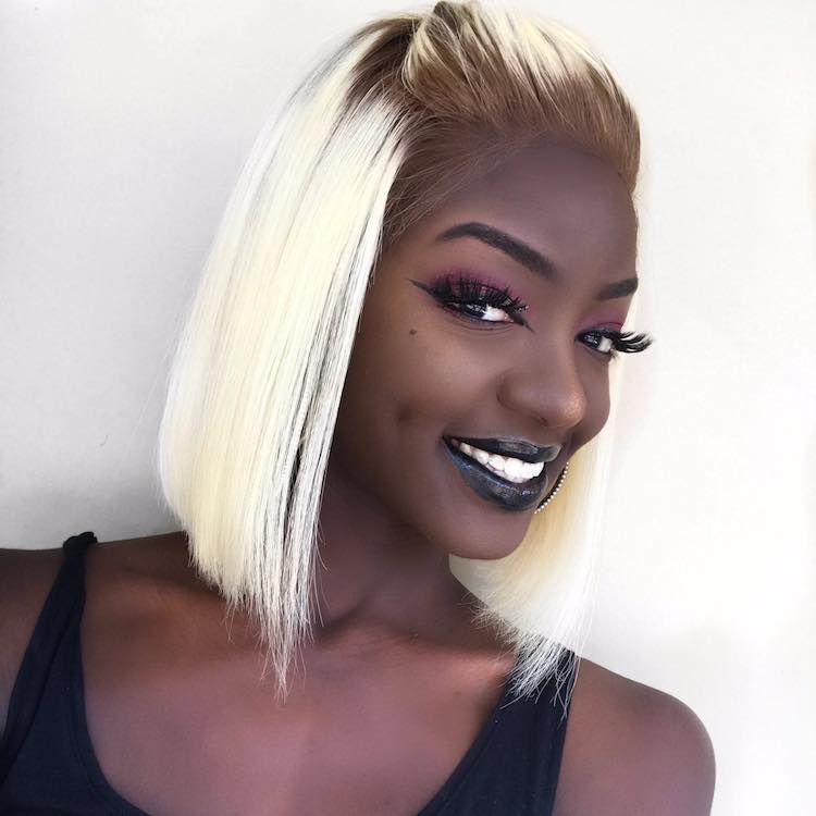 Blonde hair for dark skin